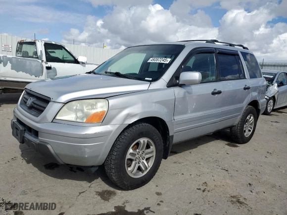 2003 Honda Pilot EX with VIN 2HKYF18533H512723, listed as a Copart auction lot 49357245 with 210,561 mi miles and Salvage Title. Bid and sale history available at carsss.com. Image 1.