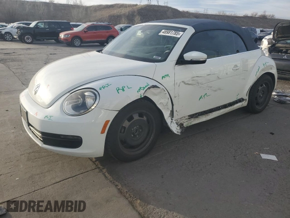 2016 Volkswagen Beetle S with VIN 3VW517AT2GM823862, listed as a Copart auction lot 48981785 with 47,114 mi miles and Salvage Title. Bid and sale history available at DreamBid. Image 1.