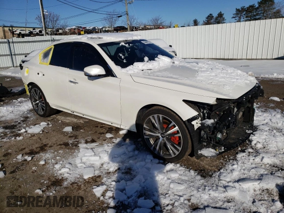 2021 Infiniti Q50 Signature Edition z VIN JN1EV7CR7MM751141, wystawiony jako Copart lot #44447575 z przebiegiem 44 359 mil mil oraz Szkoda całkowita • Salvage title. Historia ofert i sprzedaży dostępna na DreamBid. Obrazek 4.