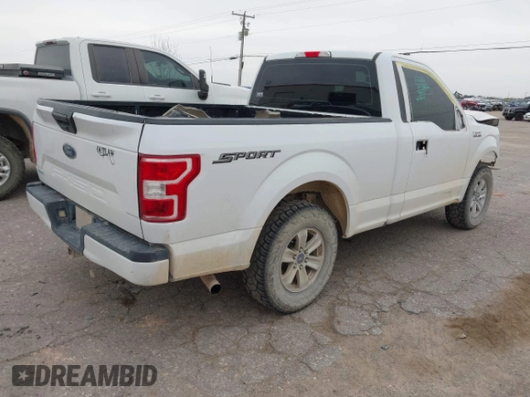 2018 Ford F-150 XL with VIN 1FTMF1CB6JKF34886, listed as a IAAI auction lot 42057393 with 129,936 mi miles and . Bid and sale history available at DreamBid. Image 4.