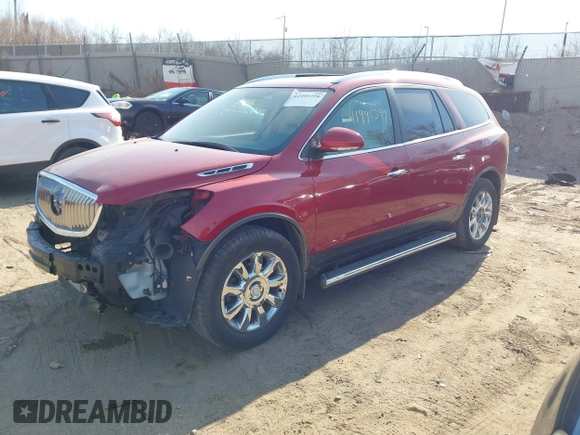 2012 Buick Enclave Leather with VIN 5GAKVCED2CJ360071, listed as a IAAI auction lot 41995399 with 145,565 mi miles and . Bid and sale history available at carsss.com. Image 2.