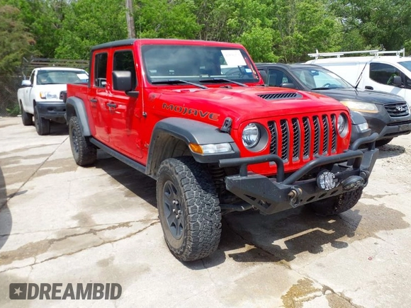 2021 Jeep Gladiator Mojave with VIN 1C6JJTEG6ML533927, listed as a IAAI auction lot 42056253 with 92,317 mi miles and . Bid and sale history available at DreamBid. Image 1.