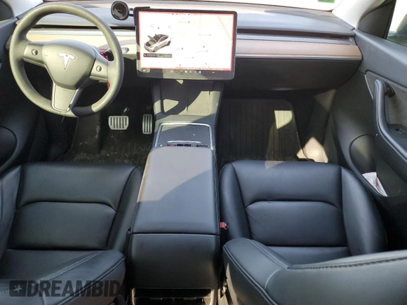2021 Tesla Model Y Performance with VIN 5YJYGDEF3MF262878, listed as a Copart auction lot 52897595 with 50,939 mi miles and Salvage Title. Bid and sale history available at DreamBid. Image 8.