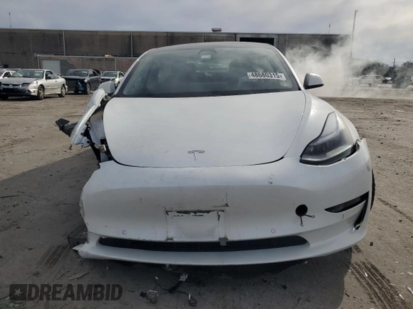 2021 Tesla Model 3 Standard Range Plus with VIN 5YJ3E1EA6MF048261, listed as a Copart auction lot 48680315 with Not Provided miles and Salvage Title. Bid and sale history available at DreamBid. Image 5.