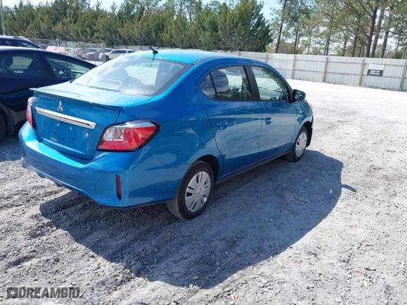 2024 Mitsubishi Mirage G4 ES with VIN ML32FUFJ5RHF18043, listed as a IAAI auction lot 41711935 with 1,330 mi miles. Bid and sale history available at carsss.com. Image 4.