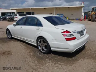 2008 Mercedes-Benz S-Class 5.5L V8 with VIN WDDNG71X38A221836, listed as a IAAI auction lot 41963568 with 107,774 mi miles. Bid and sale history available at carsss.com. Image 3.