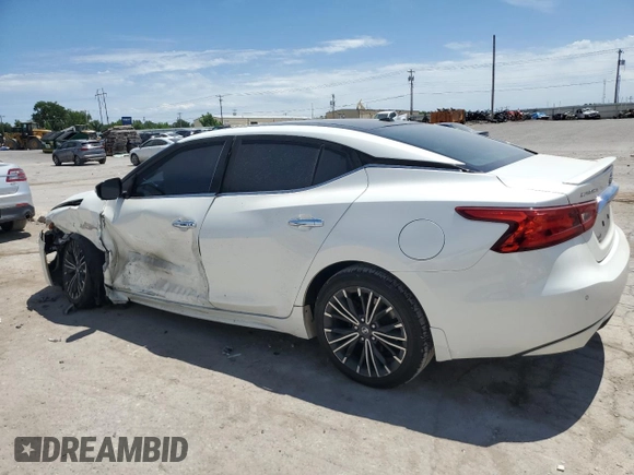 2016 Nissan Maxima Platinum with VIN 1N4AA6APXGC422047, listed as a Copart auction lot 56986725 with 114,829 mi miles and Salvage title. Bid and sale history available at DreamBid. Image 2.