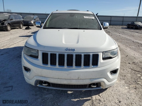2014 Jeep Grand Cherokee Overland with VIN 1C4RJFCT5EC209981, listed as a Copart auction lot 77758524 with 156,270 mi miles and Salvage Title. Bid and sale history available at carsss.com. Image 5.