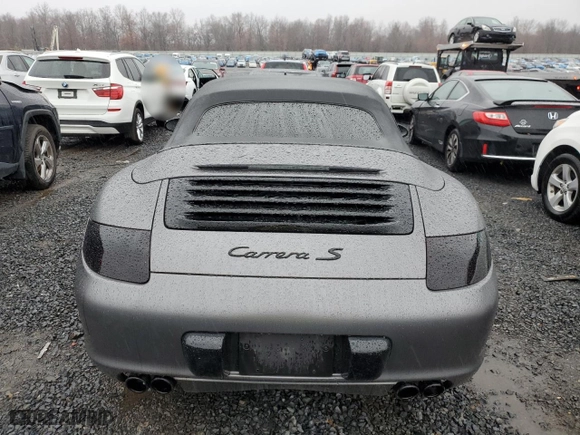 2007 Porsche 911 Carrera S with VIN WP0CB29977S777486, listed as a Copart auction lot 81246334 with 0 mi miles and Salvage Title. Bid and sale history available at carsss.com. Image 6.