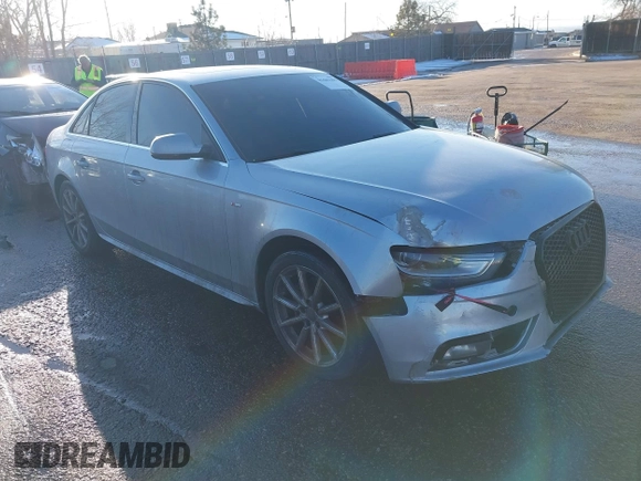2015 Audi A4 Premium with VIN WAUBFAFL0FN005545, listed as a IAAI auction lot 41441399 with 112,478 mi miles. Bid and sale history available at carsss.com. Image 1.