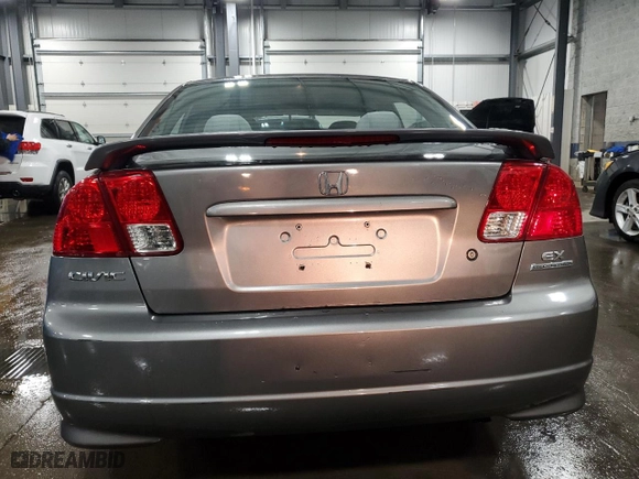 2005 Honda Civic Sdn EX with VIN 2HGES26725H628310, listed as a Copart auction lot 46710415 with 137,965 mi miles and Salvage Title. Bid and sale history available at carsss.com. Image 6.