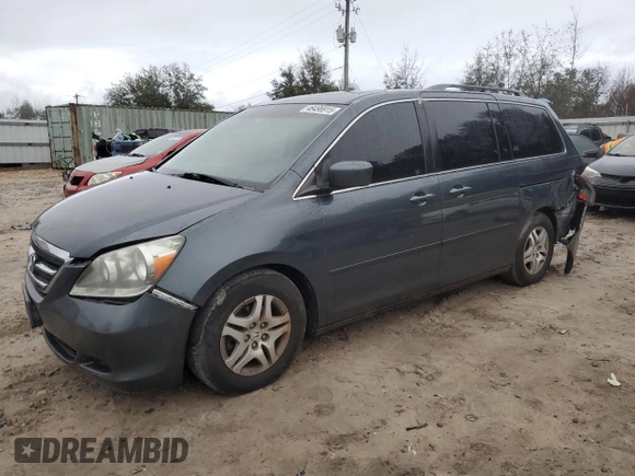 2006 Honda Odyssey EX-L with VIN 5FNRL38616B460593, listed as a Copart auction lot 46496915 with 205,948 mi miles and Salvage Title. Bid and sale history available at carsss.com. Image 1.