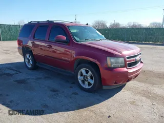 2007 Chevrolet Tahoe LTZ with VIN 1GNFC13077J108582, listed as a IAAI auction lot 41824414 with 291,623 mi miles and . Bid and sale history available at DreamBid. Image 1.