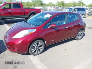 2016 Nissan LEAF SL with VIN 1N4BZ0CP6GC312099, listed as a IAAI auction lot 41799303 with 81,827 mi miles. Bid and sale history available at carsss.com. Image 2.