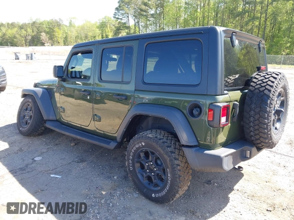 2023 Jeep Wrangler Sport S with VIN 1C4HJXDN0PW695795, listed as a IAAI auction lot 41974691 with 32,734 mi miles and . Bid and sale history available at DreamBid. Image 3.