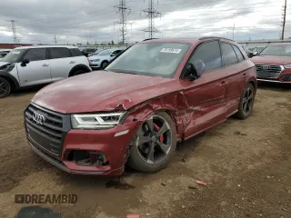 2020 Audi SQ5 Prestige with VIN WA1C4AFY0L2056172, listed as a Copart auction lot 78199674 with 49,800 mi miles and Salvage Title. Bid and sale history available at carsss.com. Image 1.