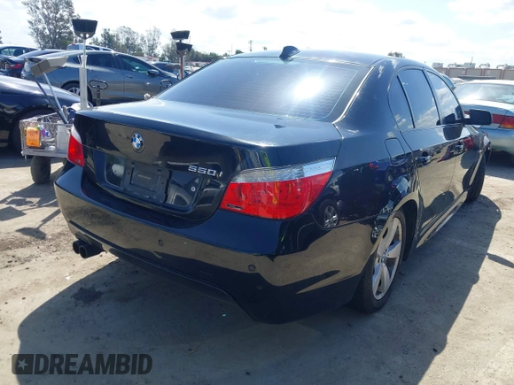 2008 BMW 5 Series 550i with VIN WBANW53598CT53966, listed as a IAAI auction lot 41947937 with 177,610 mi miles. Bid and sale history available at carsss.com. Image 4.