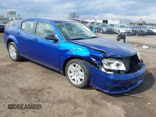 2012 Dodge Avenger SE with VIN 1C3CDZAB1CN151561, listed as a IAAI auction lot 41847003 with 90,405 mi miles. Bid and sale history available at carsss.com. Image 1.