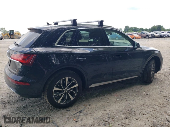 2021 Audi Q5 Premium with VIN WA1AAAFY7M2033344, listed as a Copart auction lot 61964115 with 78,534 mi miles and Salvage title. Bid and sale history available at DreamBid. Image 3.