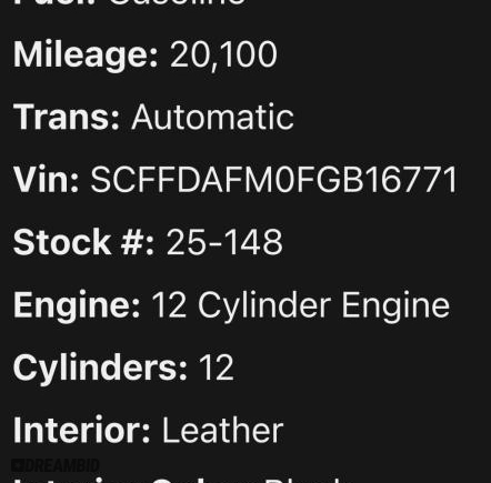 2015 Aston Martin DB9 with VIN SCFFDAFM0FGB167XX, listed as a Copart auction lot 52844965 with 20,044 mi miles and Clean Title. Bid and sale history available at carsss.com. Image 10.