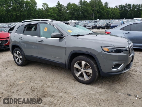 2021 Jeep Cherokee Limited with VIN 1C4PJMDX5MD105237, listed as a Copart auction lot 61389155 with 55,173 mi miles and Salvage title. Bid and sale history available at DreamBid. Image 4.