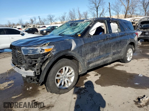 2021 Ford Explorer with VIN 1FMSK8BH4MGB32045, listed as a Copart auction lot 88047105 with 0 mi miles and Salvage Title. Bid and sale history available at carsss.com. Image 1.