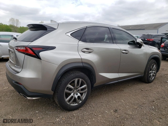 2016 Lexus NX 200t with VIN JTJBARBZXG2075757, listed as a Copart auction lot 50928073 with 99,594 mi miles. Bid and sale history available at carsss.com. Image 3.