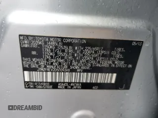 2013 Toyota RAV4 LE with VIN JTMZFREV2D5009368, listed as a Copart auction lot 49966685 with 66,662 mi miles and Salvage Title. Bid and sale history available at DreamBid. Image 14.