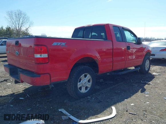 2005 Ford F-150 STX with VIN 1FTRX14W25NA45992, listed as a IAAI auction lot 41702409 with 202,867 mi miles. Bid and sale history available at carsss.com. Image 4.