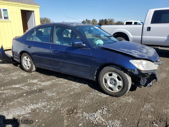 2005 Honda Civic Hybrid with VIN JHMES95665S005571, listed as a Copart auction lot 80137464 with 282,925 mi miles and Salvage Title. Bid and sale history available at carsss.com. Image 4.
