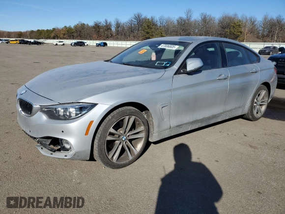 2018 BMW 4 Series 430i xDrive z VIN WBA4J3C56JBL03326, wystawiony jako Copart lot #47006805 z przebiegiem 82 139 mil mil oraz Nie do naprawy • Non repairable. Historia ofert i sprzedaży dostępna na DreamBid. Obrazek 1.