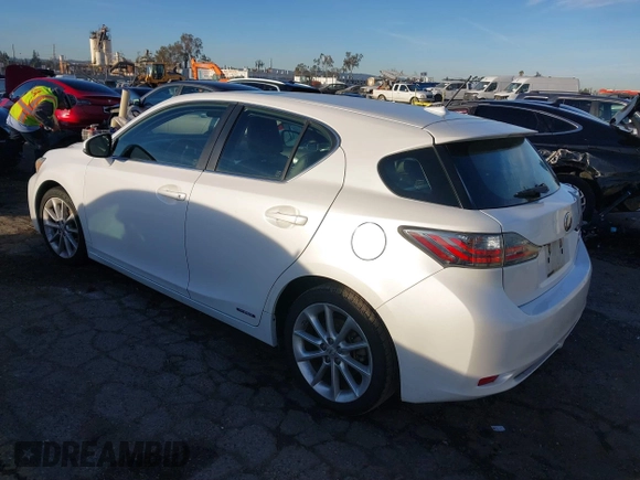 2012 Lexus CT CT 200h with VIN JTHKD5BH4C2049710, listed as a IAAI auction lot 41605855 with 170,144 mi miles and . Bid and sale history available at carsss.com. Image 3.
