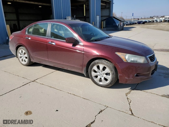 2009 Honda Accord Sdn EX-L with VIN 1HGCP36889A021226, listed as a Copart auction lot 48636195 with 265,079 mi miles and Clean Title. Bid and sale history available at carsss.com. Image 4.