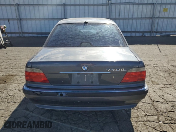 2001 BMW 7 Series 740iL with VIN WBAGH83491DP27388, listed as a Copart auction lot 78287314 with 31,045 mi miles and Salvage Title. Bid and sale history available at carsss.com. Image 6.