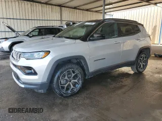 2025 Jeep Compass Limited с VIN 3C4NJDCN0ST510193, выставлен на аукционе Copart как лот 65658175 с пробегом 21 154 миль миль и Чистый • Clean title. История ставок и продаж доступна на DreamBid. Изображение 1.