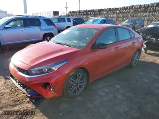 2023 Kia Forte GT-Line with VIN 3KPF54AD1PE607613, listed as a IAAI auction lot 41655586 with 20,298 mi miles. Bid and sale history available at carsss.com. Image 2.