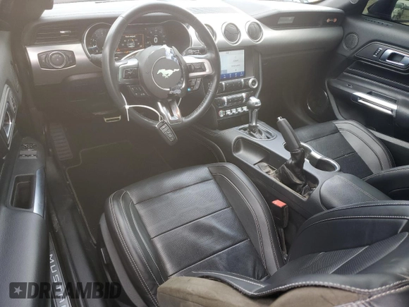 2023 Ford Mustang GT with VIN 1FA6P8CF7P5304031, listed as a Copart auction lot 54693515 with 27,048 mi miles and Salvage Title. Bid and sale history available at carsss.com. Image 8.