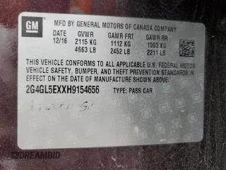 2017 Buick Regal Sport Touring z VIN 2G4GL5EXXH9154656, wystawiony jako Copart lot #57444485 z przebiegiem 102 797 mil mil oraz Czysty tytuł • Clean title. Historia ofert i sprzedaży dostępna na DreamBid. Obrazek 13.