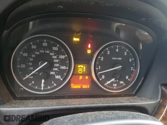 2007 BMW 3 Series 328i with VIN WBAWR33567PX78360, listed as a Copart auction lot 87157054 with 100,808 mi miles and Salvage title. Bid and sale history available at DreamBid. Image 9.