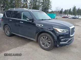 2021 Infiniti QX80 PREMIUM SELECT with VIN JN8AZ2AF1M9718638, listed as a IAAI auction lot 41647562 with 120,228 mi miles. Bid and sale history available at carsss.com. Image 1.