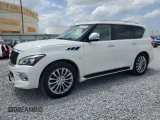 2017 Infiniti QX80 with VIN JN8AZ2NE3H9158872, listed as a Copart auction lot 52589435 with 116,980 mi miles and Salvage title. Bid and sale history available at DreamBid. Image 1.