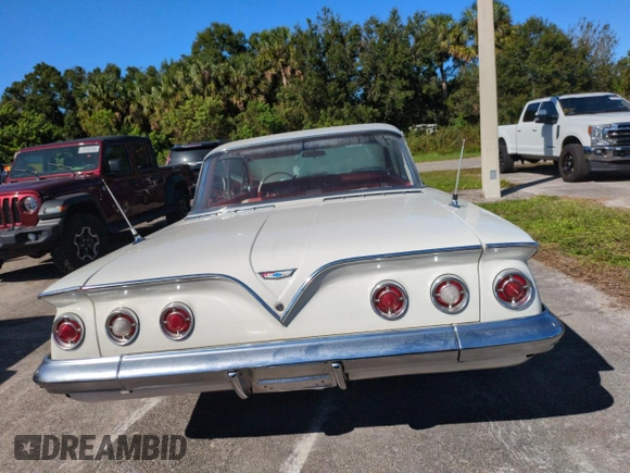 1961 Chevrolet Impala с VIN 11739B190181, выставлен на аукционе Copart как лот 75408464 с пробегом 85 386 миль миль и Списание • Salvage title. История ставок и продаж доступна на DreamBid. Изображение 6.