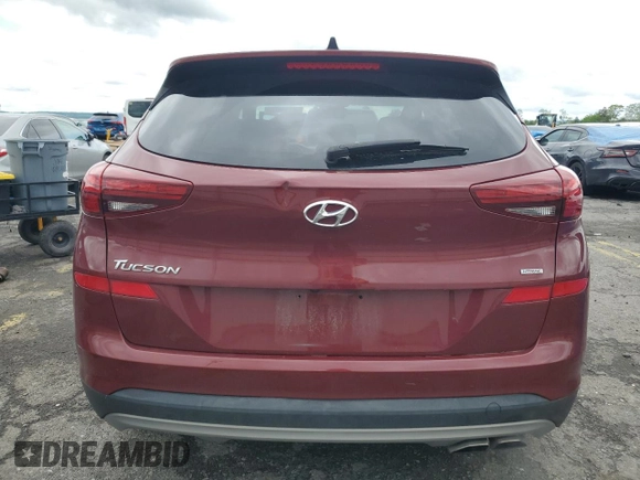 2020 Hyundai Tucson Ultimate with VIN KM8J3CAL2LU258843, listed as a Copart auction lot 57593555 with 67,633 mi miles and Salvage title. Bid and sale history available at DreamBid. Image 6.