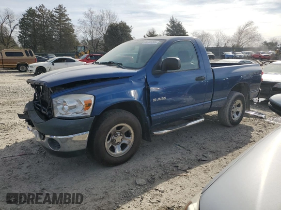2008 Dodge 1500 ST with VIN 1D7HA16KX8J241655, listed as a Copart auction lot 49341265 with 78,967 mi miles and Salvage Title. Bid and sale history available at DreamBid. Image 1.