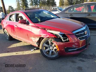 2015 Cadillac ATS Sedan Luxury RWD with VIN 1G6AB5RA9F0121967, listed as a IAAI auction lot 41557208 with 65,122 mi miles. Bid and sale history available at carsss.com. Image 1.