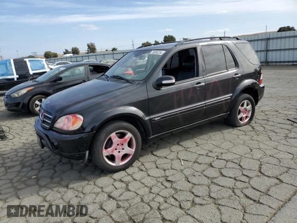 2002 Mercedes-Benz M-Class with VIN 4JGAB75E72A308691, listed as a Copart auction lot 78956254 with 158,126 mi miles and Salvage Title. Bid and sale history available at carsss.com. Image 1.