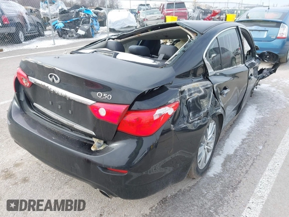 2017 Infiniti Q50 3.0t Premium with VIN JN1EV7AP6HM736699, listed as a IAAI auction lot 41583979 with 1 mi miles. Bid and sale history available at carsss.com. Image 4.