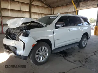 2023 Chevrolet Tahoe Premier с VIN 1GNSKSKD2PR497726, выставлен на аукционе Copart как лот 43541675 с пробегом 17 939 миль миль и Списание • Salvage title. История ставок и продаж доступна на DreamBid. Изображение 1.