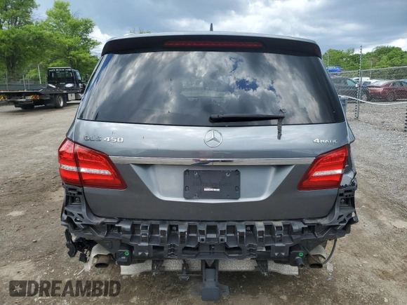 2019 Mercedes-Benz GLS 450 with VIN 4JGDF6EE2KB229497, listed as a Copart auction lot 54791425 with 101,564 mi miles and Salvage title. Bid and sale history available at DreamBid. Image 6.