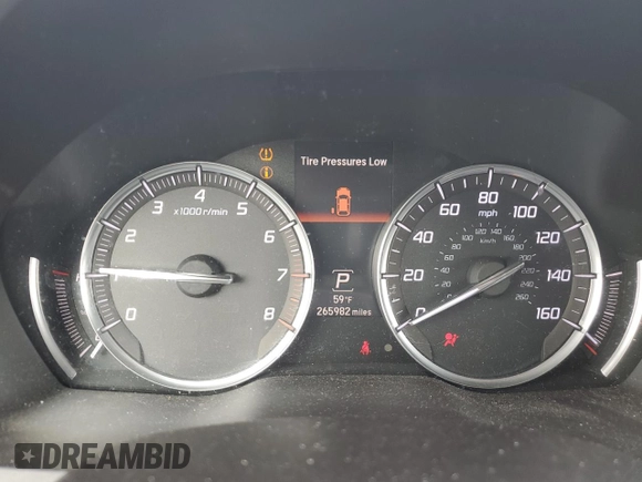 2014 Acura MDX Advance with VIN 5FRYD3H81EB004875, listed as a Copart auction lot 81801454 with 265,982 mi miles and Salvage title. Bid and sale history available at DreamBid. Image 9.